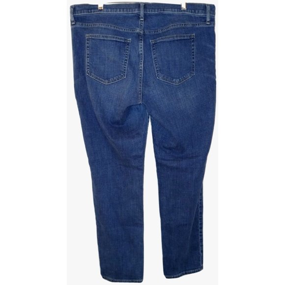 GAP 1969 16/33R Dark Indigo Real Straight Jeans w/ Some Stretch 28" inseam - Picture 7 of 7